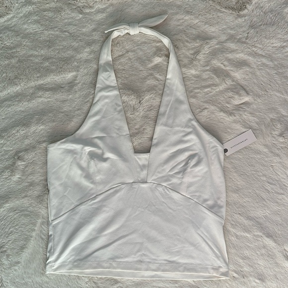 NWT By Anthropologie Halter Crop Top size Large - Picture 2 of 7